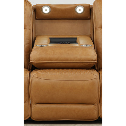 Denton Leather Power Reclining Home Theater Sofa