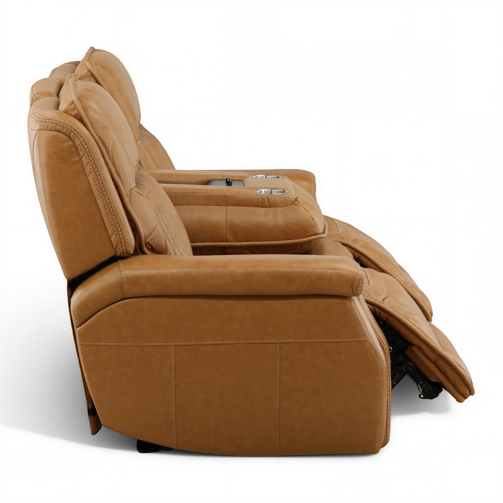 Denton Leather Power Reclining Home Theater Sofa
