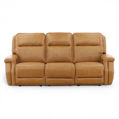 Denton Leather Power Reclining Home Theater Sofa