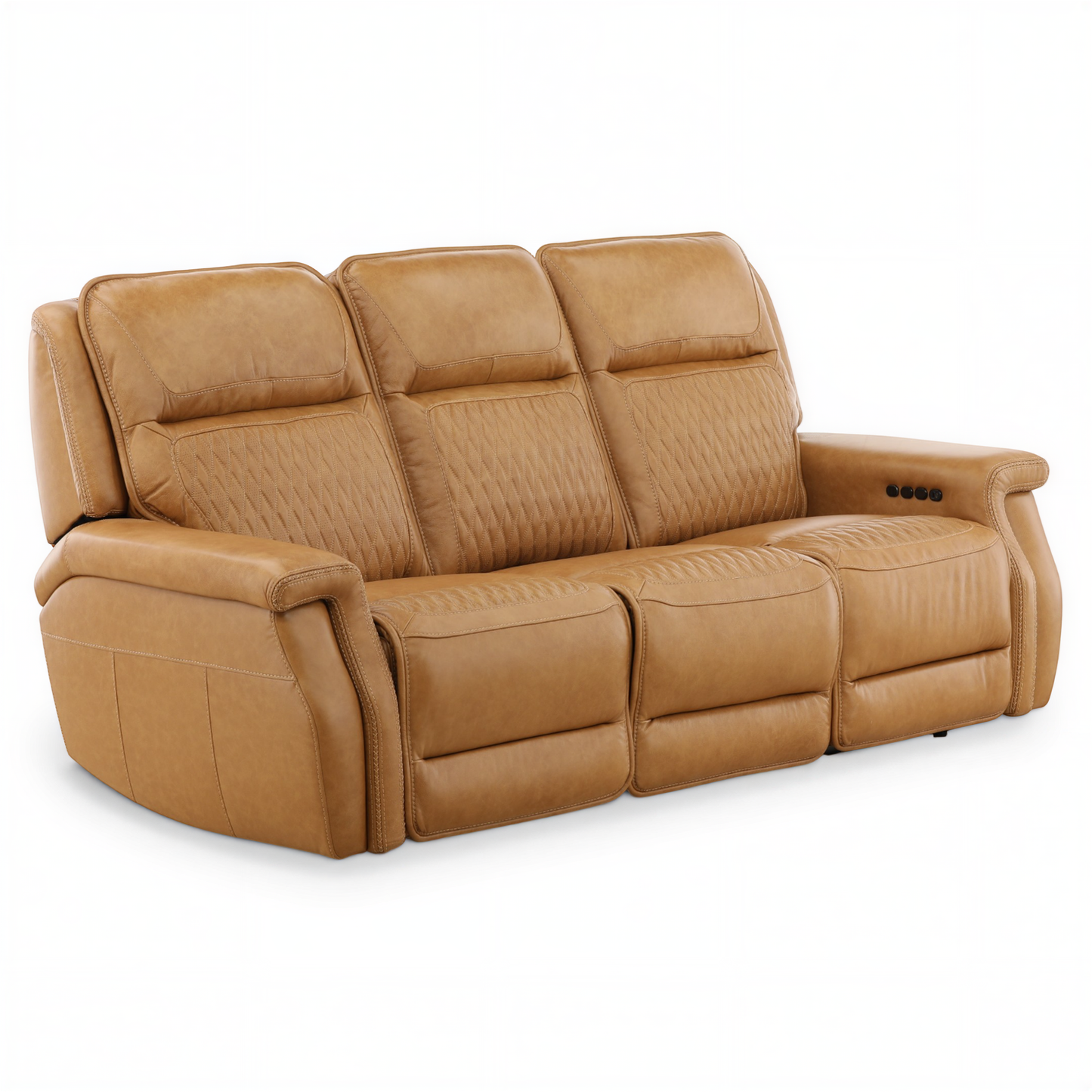 Denton Leather Power Reclining Home Theater Sofa