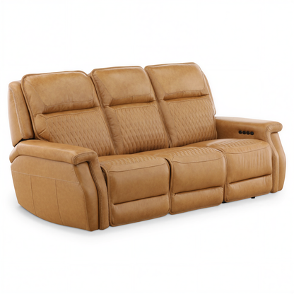 Denton Leather Power Reclining Home Theater Sofa