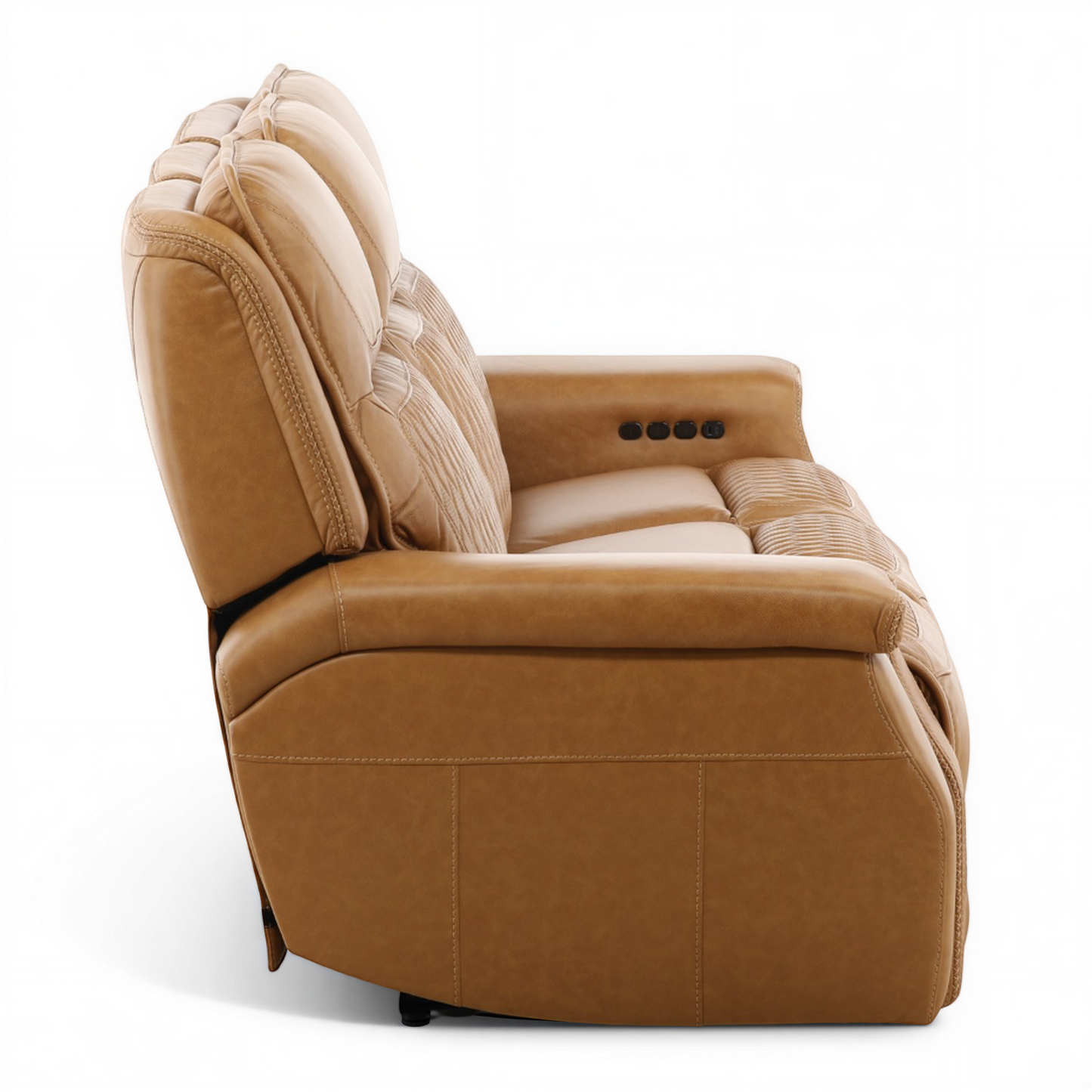 Denton Leather Power Reclining Home Theater Sofa