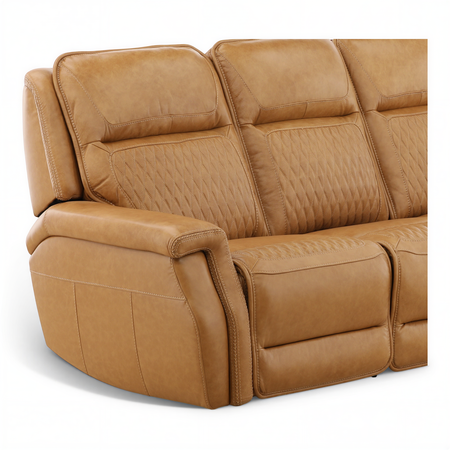 Denton Leather Power Reclining Home Theater Sofa