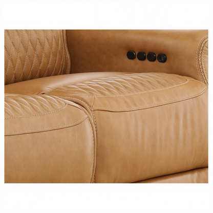 Denton Leather Power Reclining Home Theater Sofa