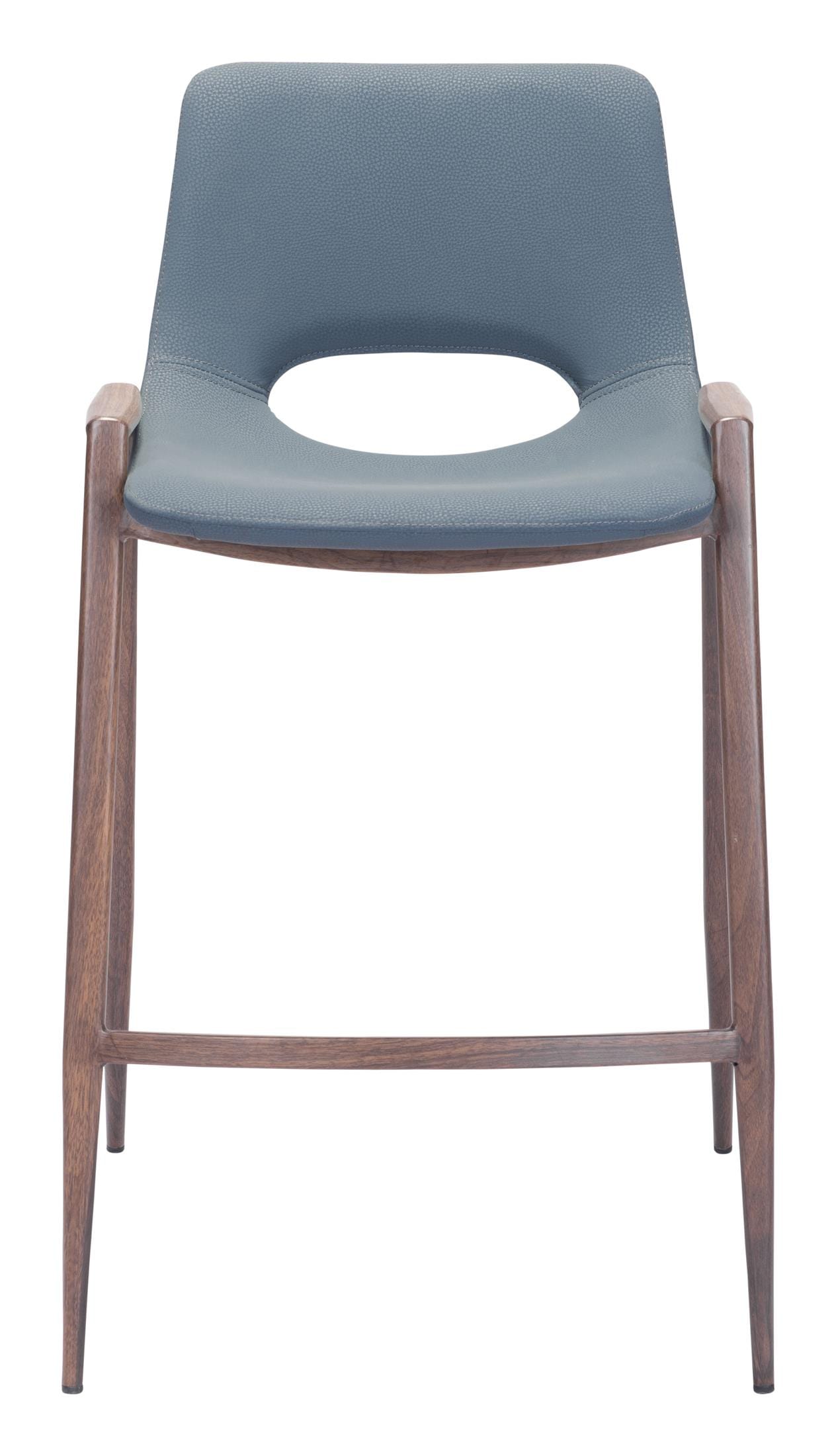 Desi Counter Stool (Set of 2) Blue & Walnut