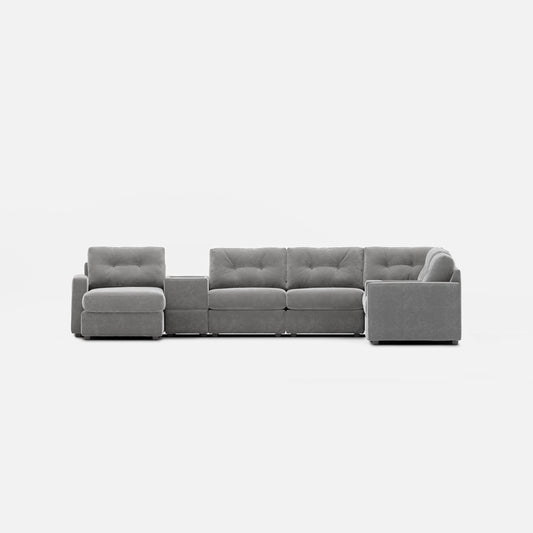 Modular One Left Facing 8-Piece Sectional - Granite