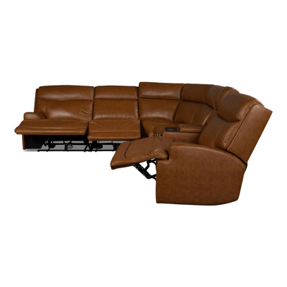 Medora 6-Piece Leather Power Reclining Sectional