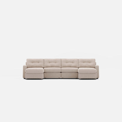 Modular One 4-Piece Sectional with Dual Chaise