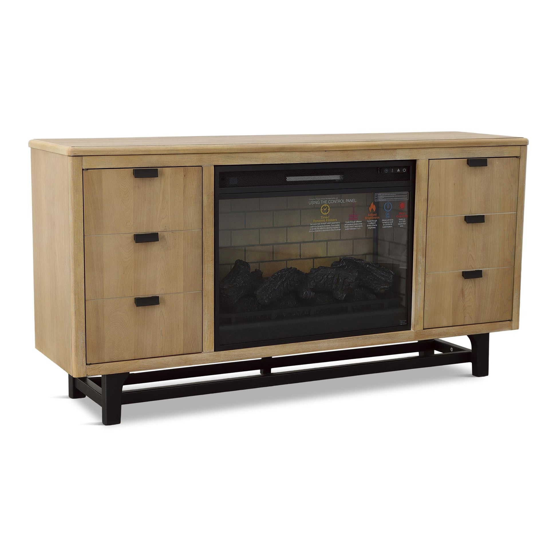 Freslowe 67" TV Stand with Electric Fireplace