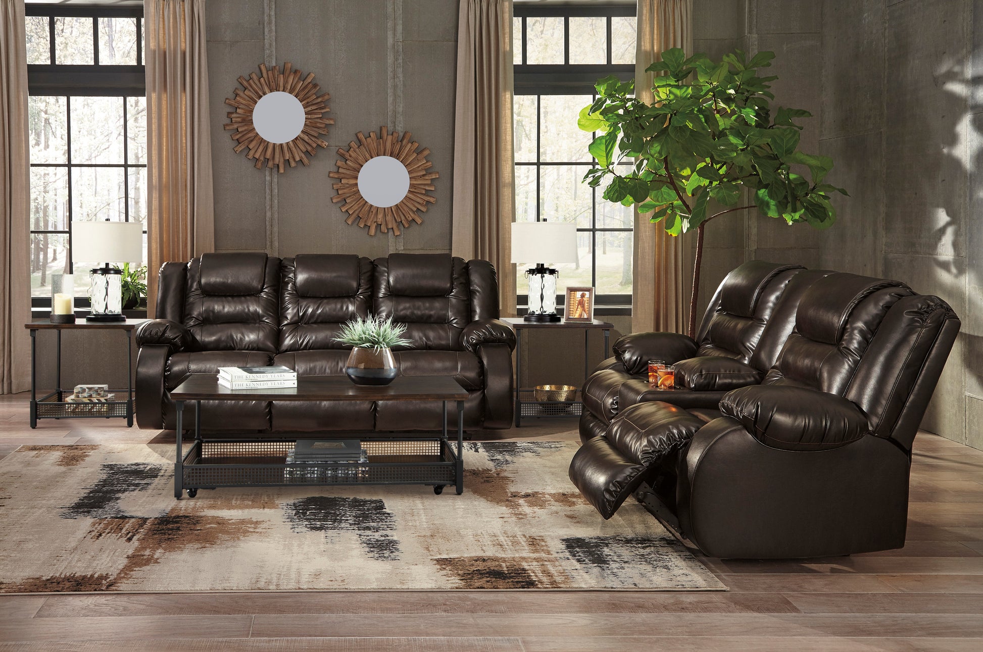 DBL REC LOVESEAT W/CONSOLE