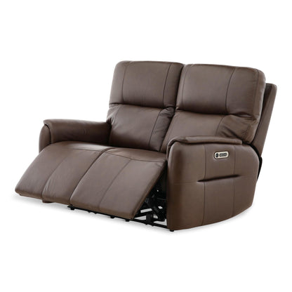 Walker Leather Power Reclining Loveseat