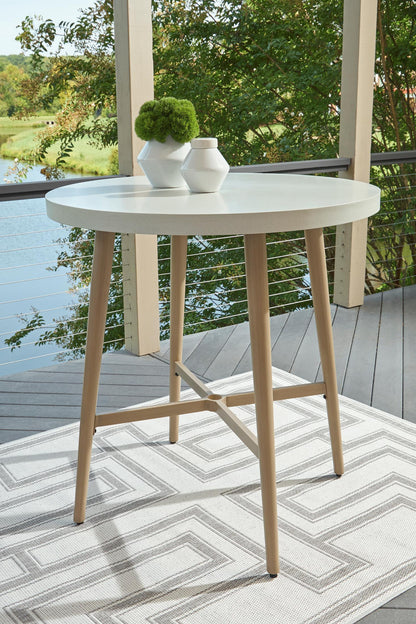 Seton Creek Round Bar Height Table with Umbrella Option