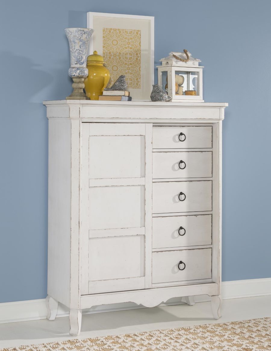 Vintage Market Sliding Door Chest of Drawers