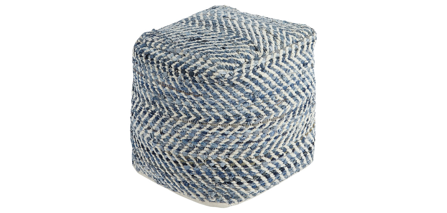 Chevron Pouf