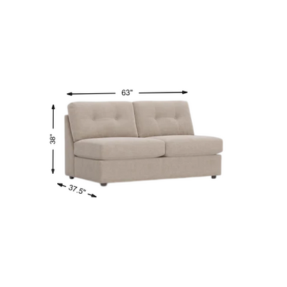 Modular One Armless Full Innerspring Sleeper Sofa