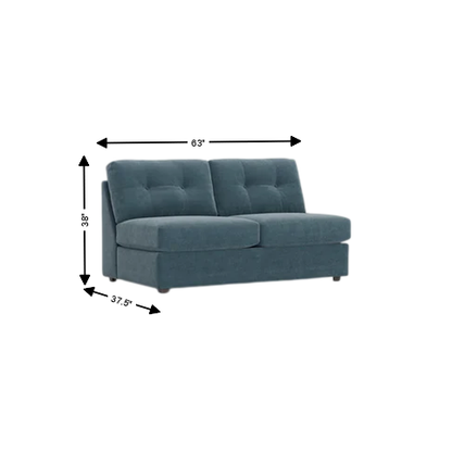 Modular One Armless Full Innerspring Sleeper Sofa