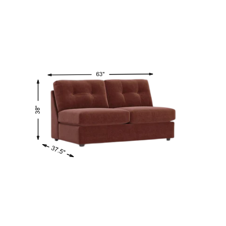 Modular One Armless Full Innerspring Sleeper Sofa