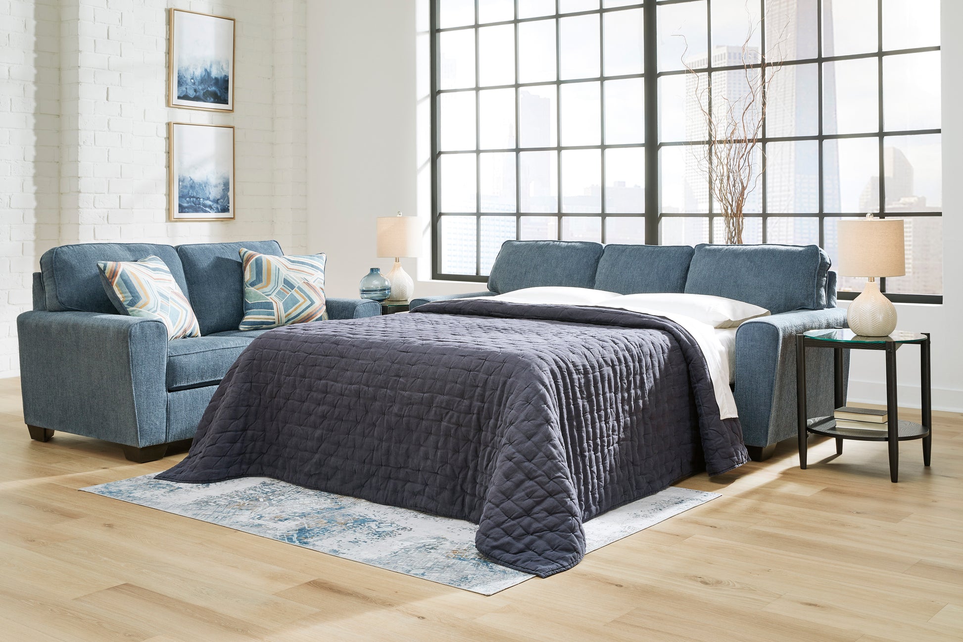 Cashton Queen Sofa Sleeper Blue