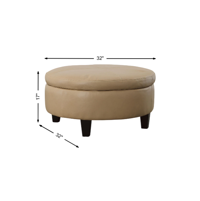Cheney Leather Storage Ottoman