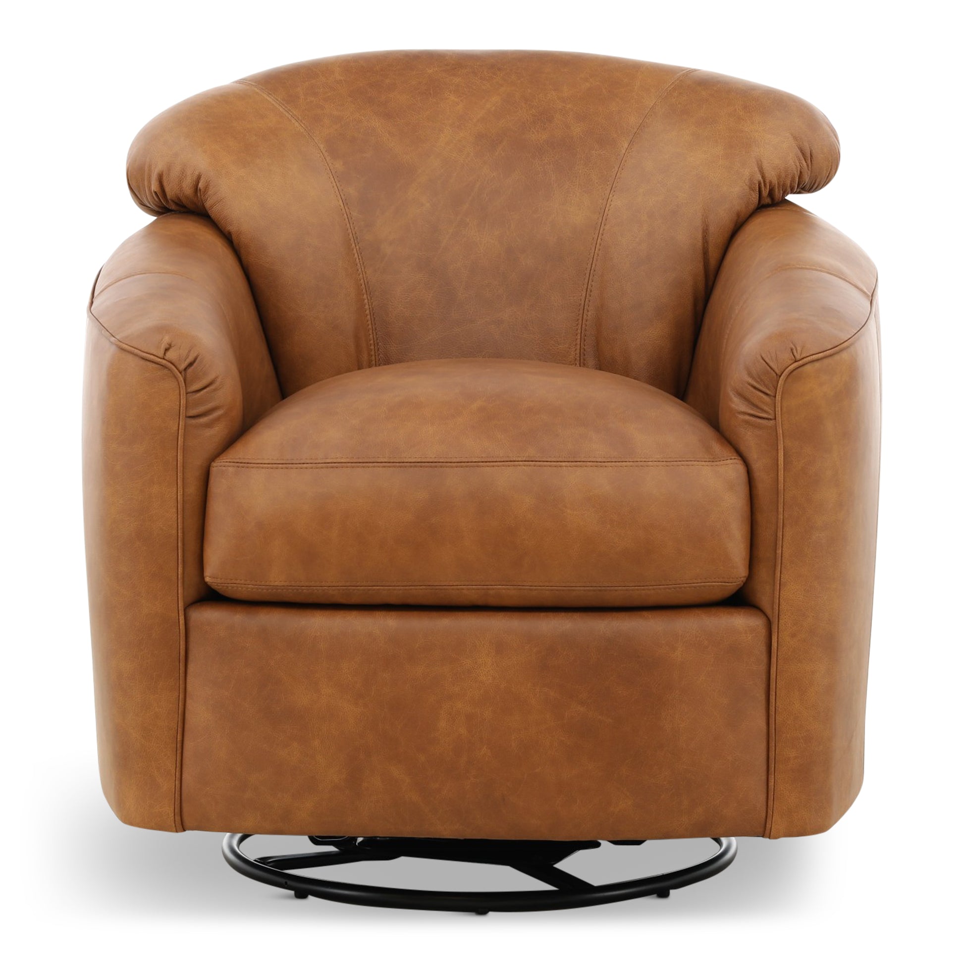 Bodhi Leather Swivel Glider
