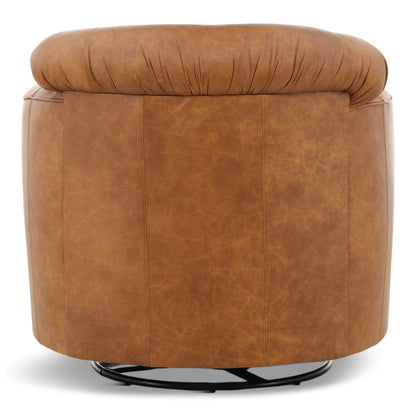 Bodhi Leather Swivel Glider