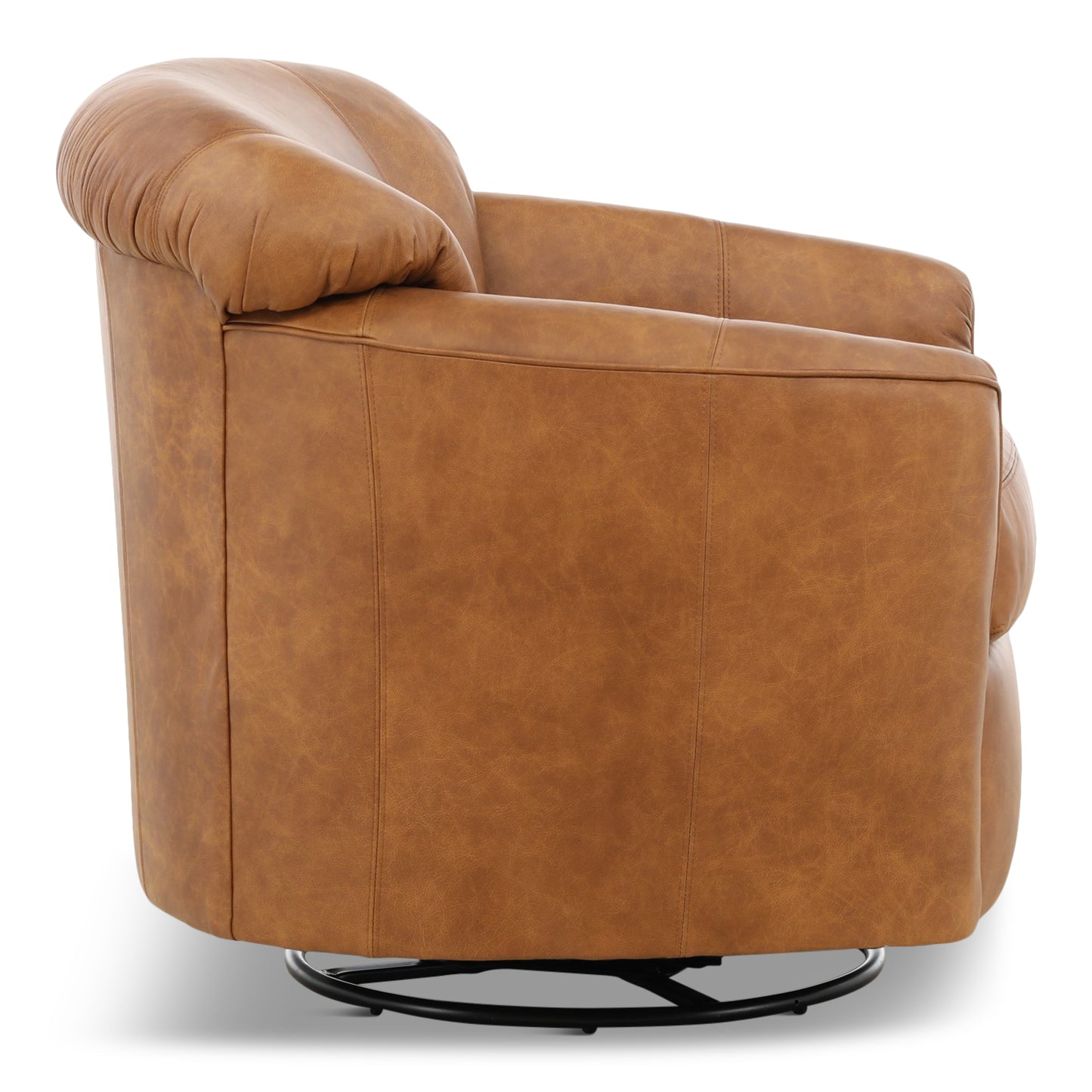 Bodhi Leather Swivel Glider