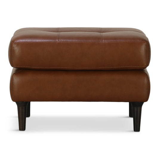 Alaric Leather Ottoman