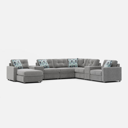 Modular One Left Facing 8-Piece Sectional - Granite