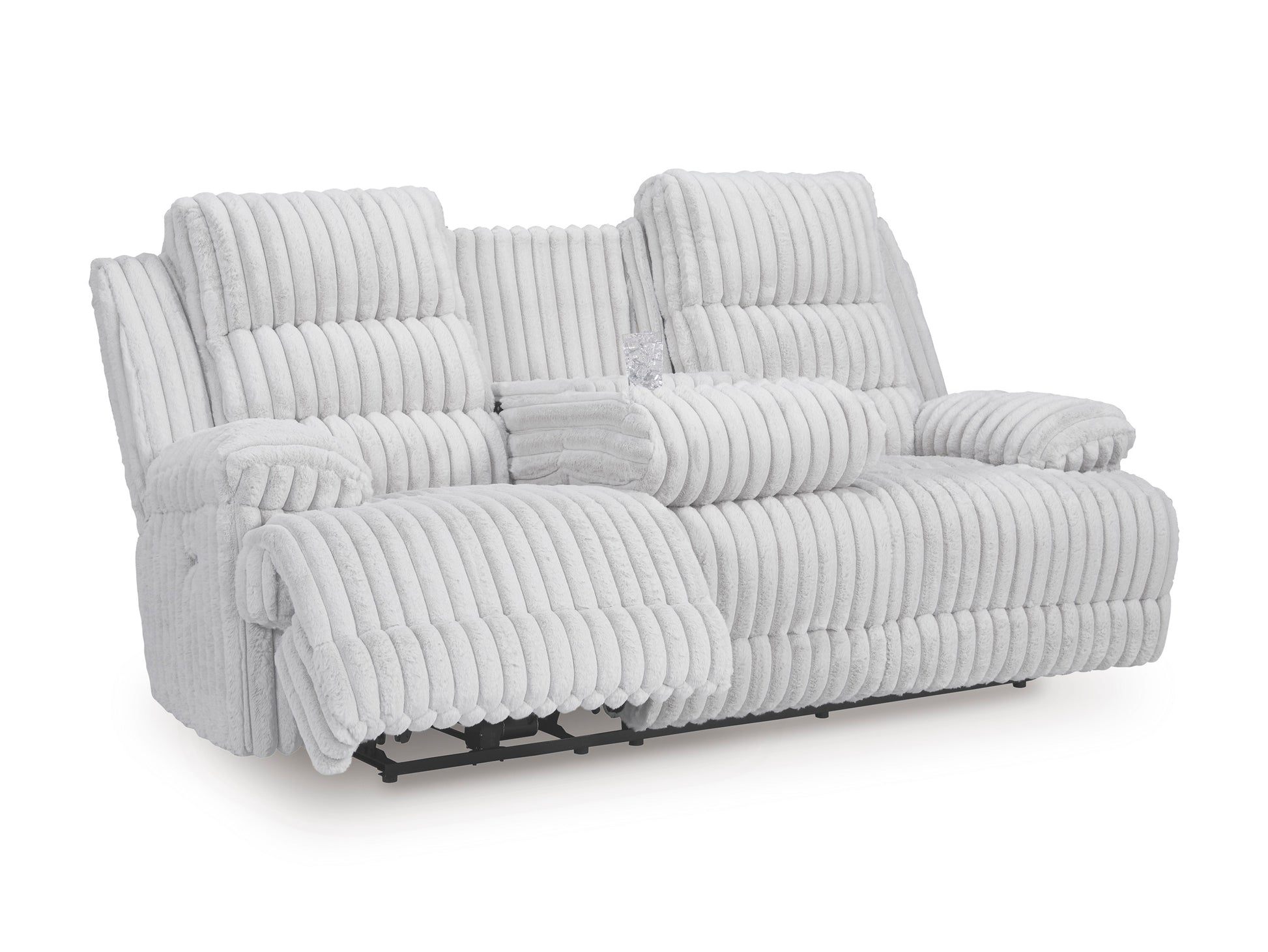 Technique Reclining Power Sofa with Drop Down Table