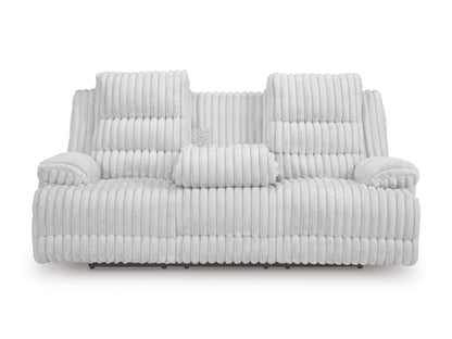 Technique Reclining Power Sofa with Drop Down Table Alloy