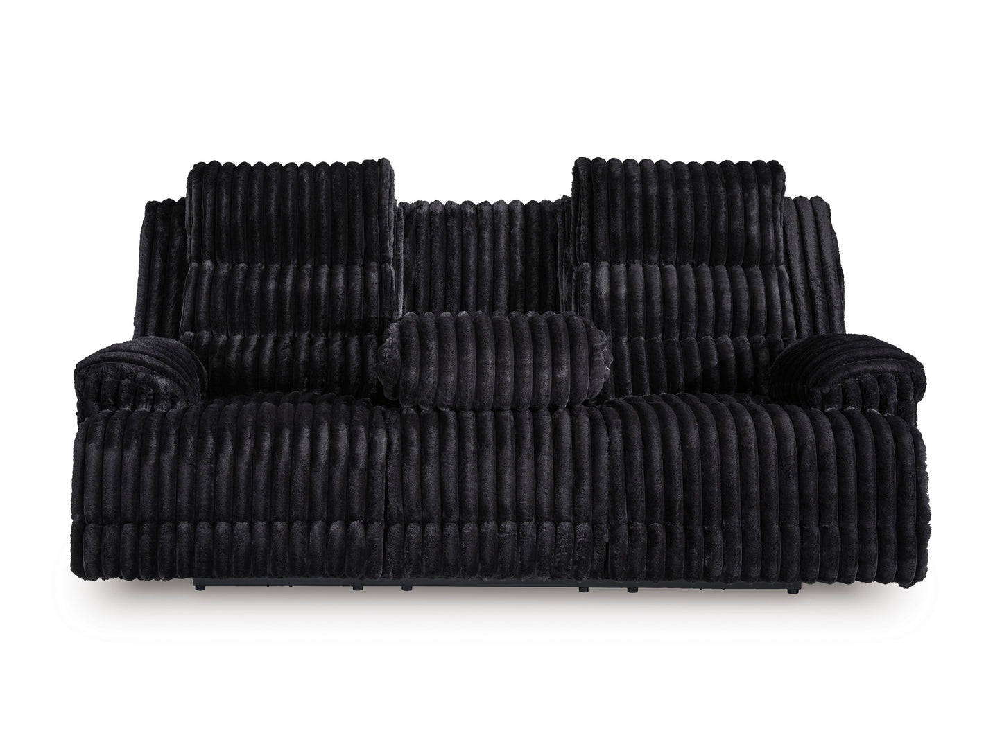 Technique Reclining Power Sofa with Drop Down Table Onyx