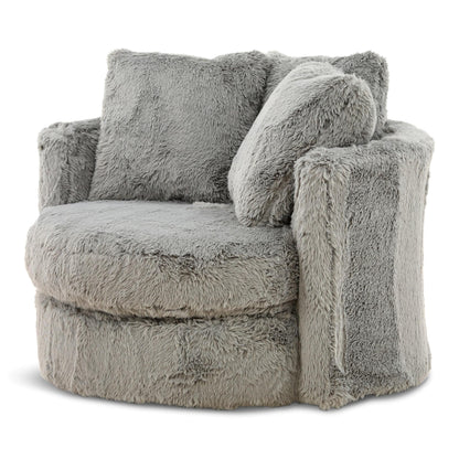 Vail Fur Swivel Chair