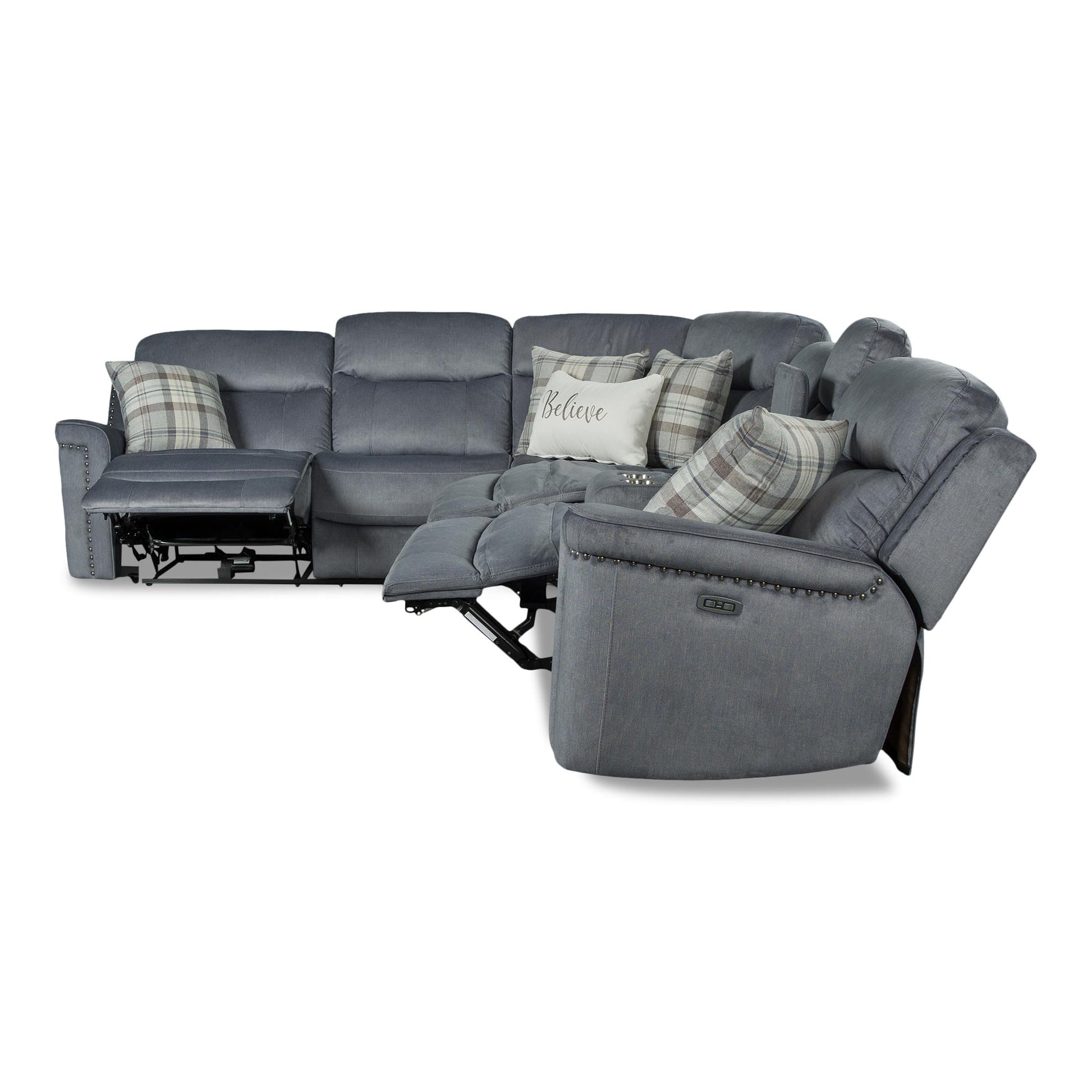 Deacon 3-Piece Power Reclining Sectional with Console