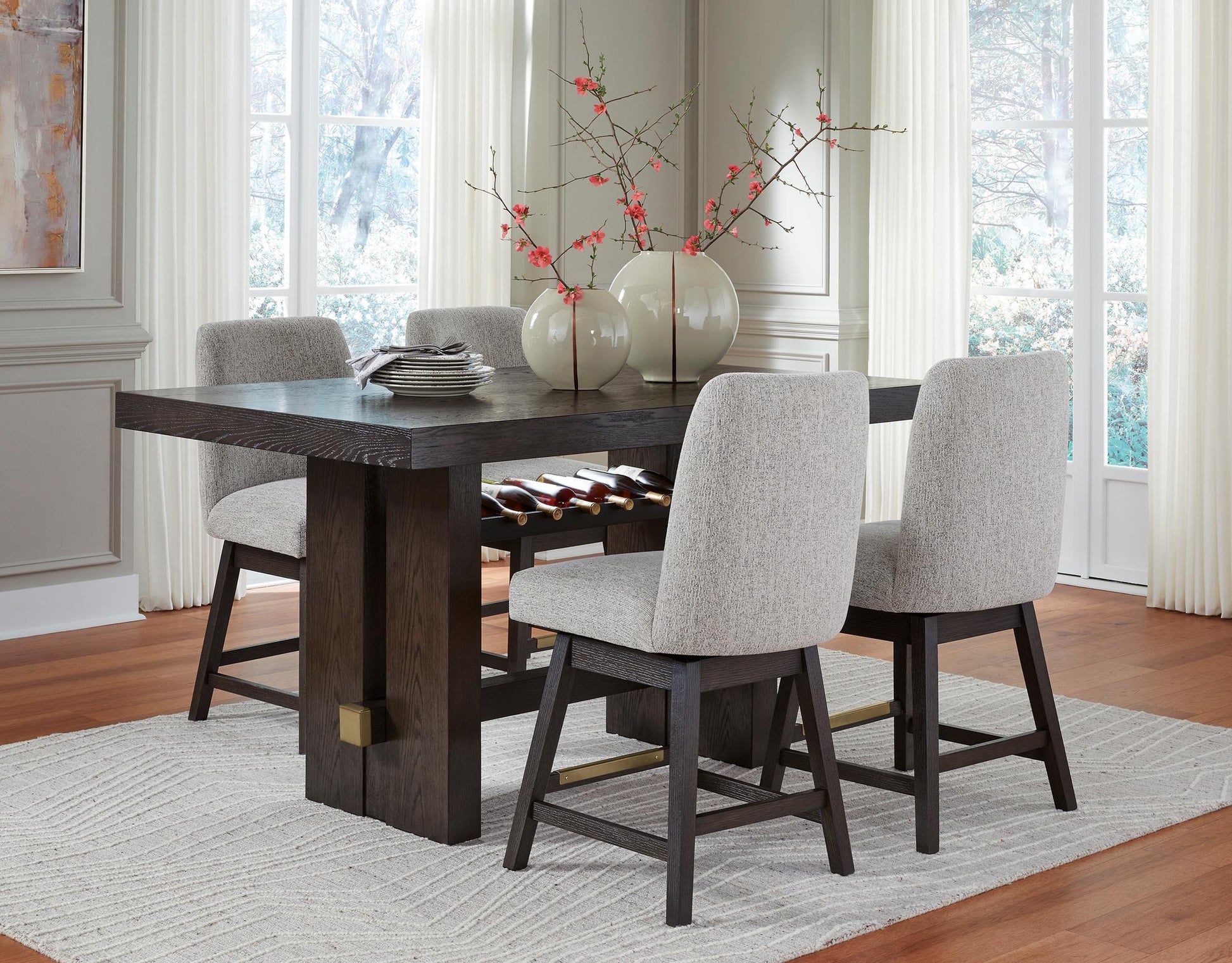 Burkhaus 5-Piece Counter Height Dining Set – Levin Furniture