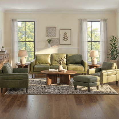 Gianna Leather Ottoman