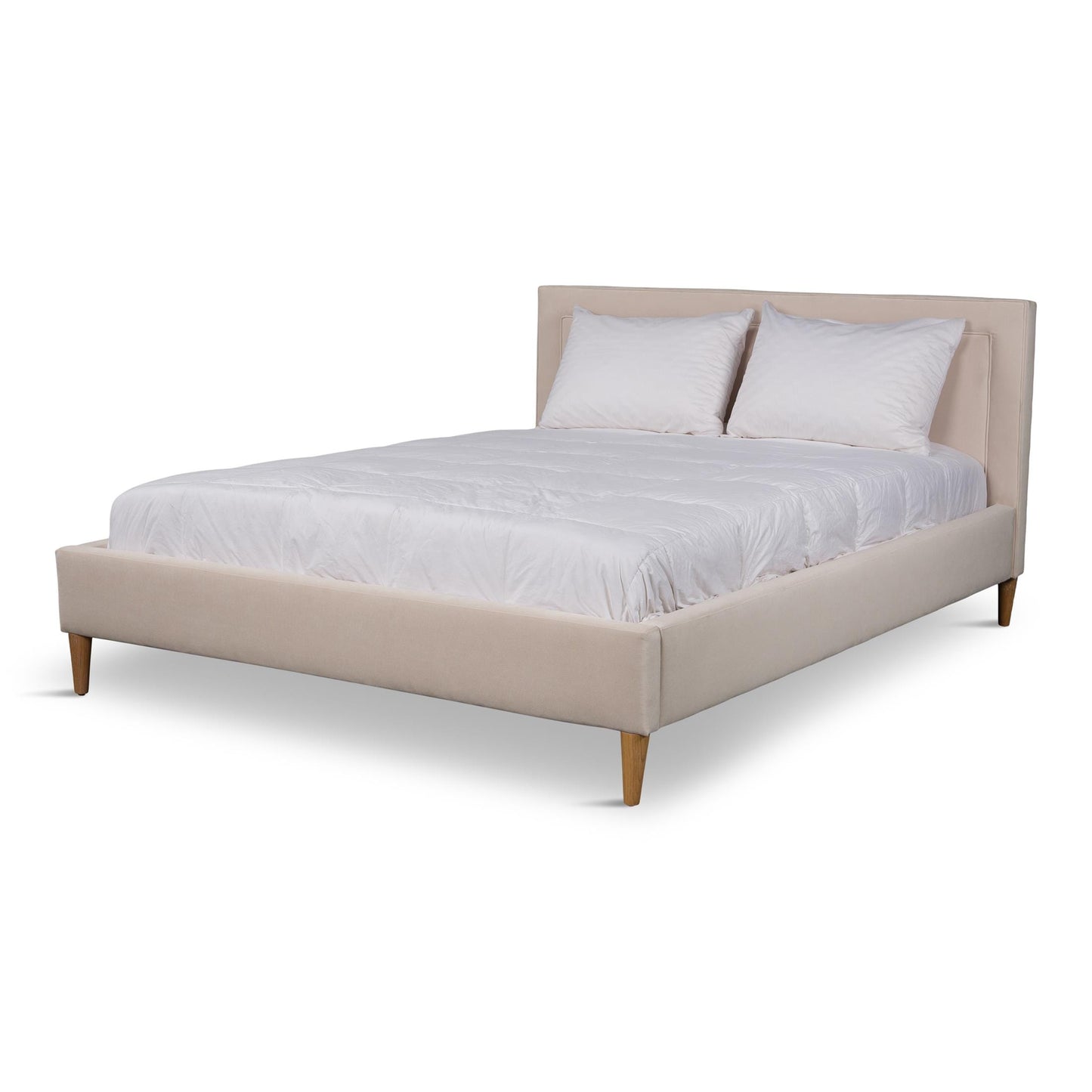 Modern Stratus Queen Square Upholstered Bed