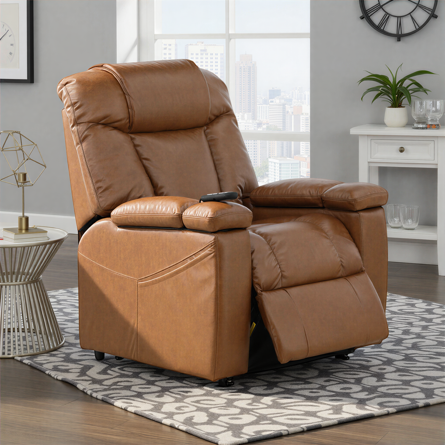 Livingston Leather Power Lift Recliner
