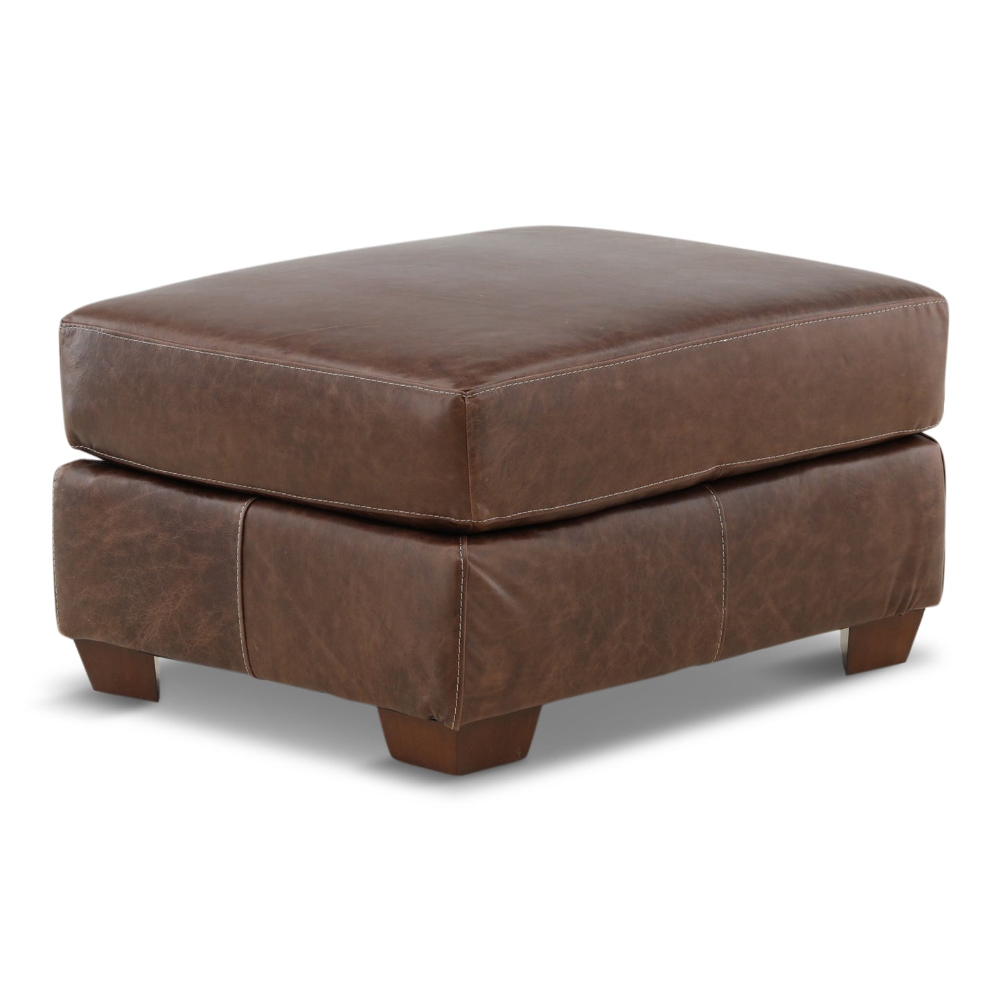 Bently Leather Ottoman