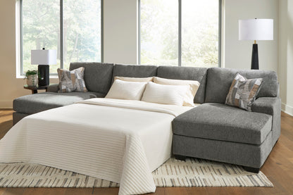 Ashley Newellen 3-Piece Sleeper Sectional with Double Chaise