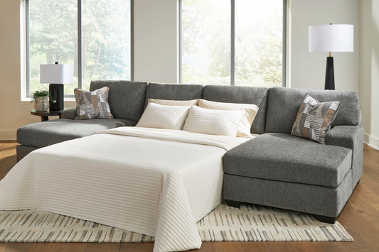 Ashley Newellen 3-Piece Sleeper Sectional with Double Chaise