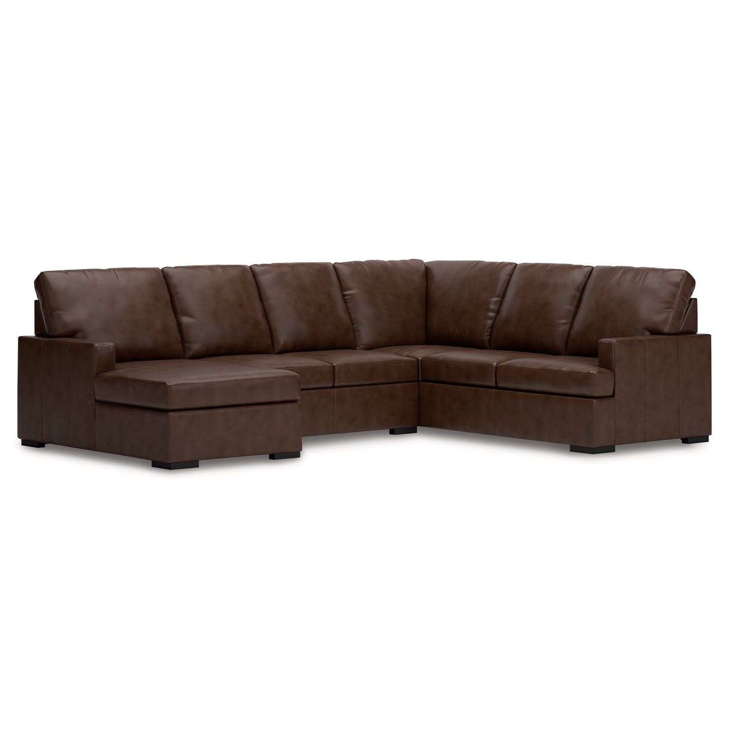 Ashley Modern Day 3-Piece Leather Sectional with Chaise