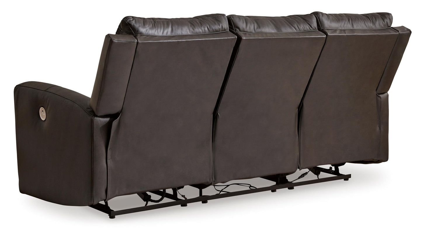 Boxmere Leather Power Reclining Sofa