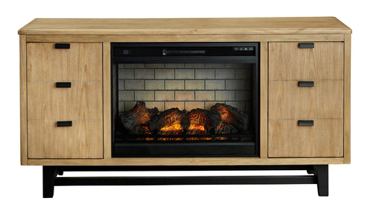 Freslowe 67" TV Stand with Electric Fireplace