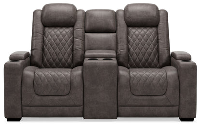 HyllMont Power Reclining Loveseat with Console