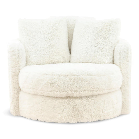 Vail Fur Swivel Chair