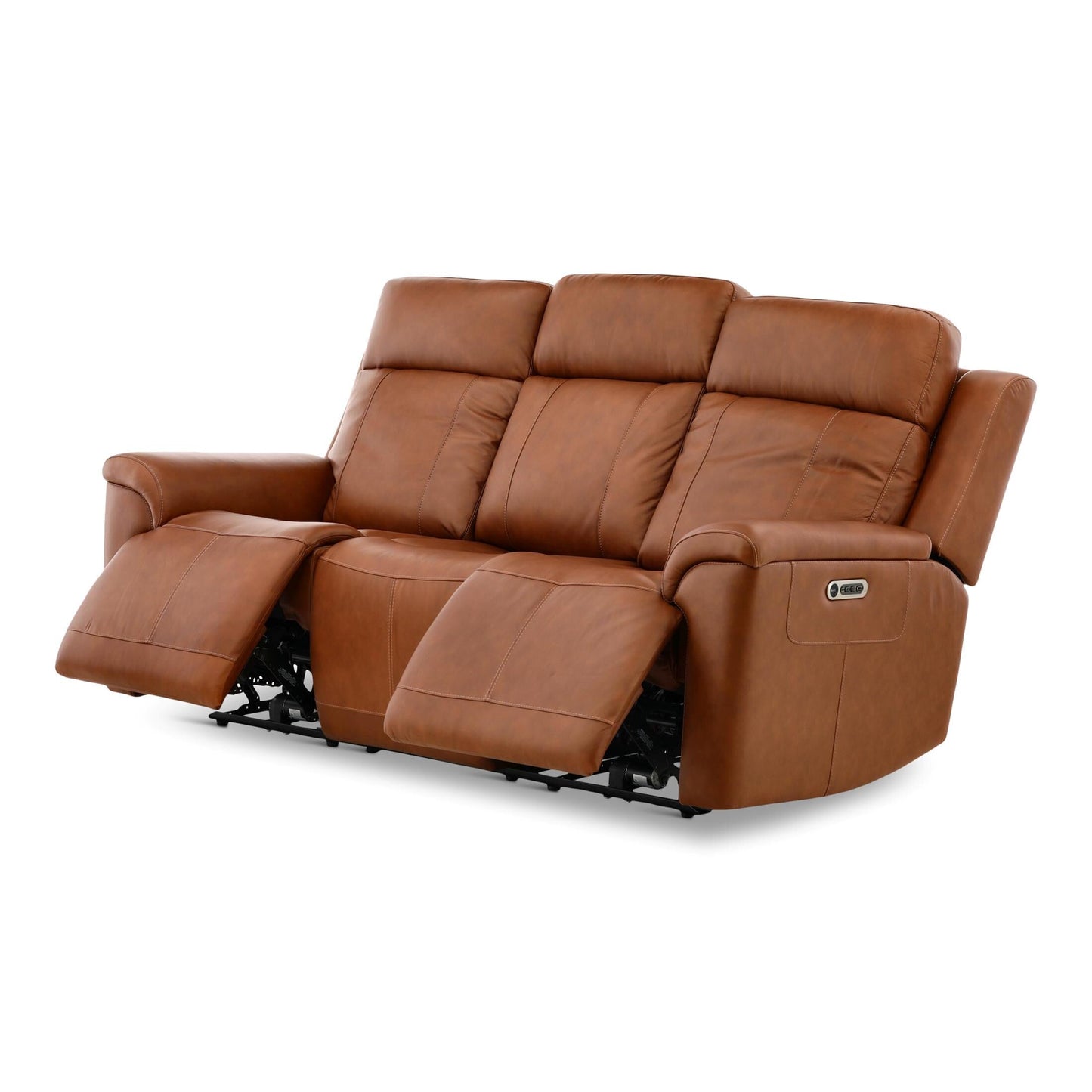 Adrian Leather Power Sofa with Drop Down Table