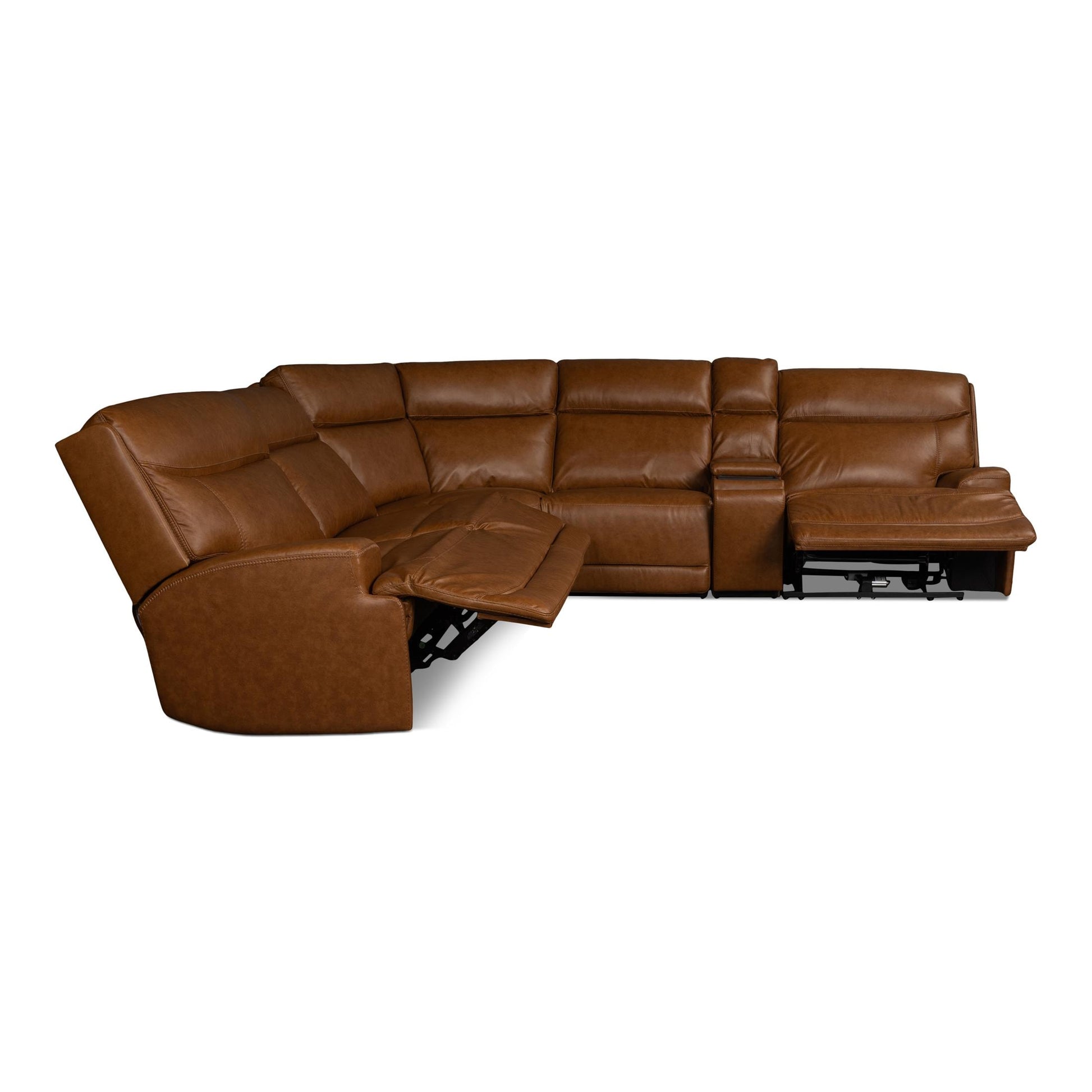 Medora 6-Piece Leather Power Reclining Sectional