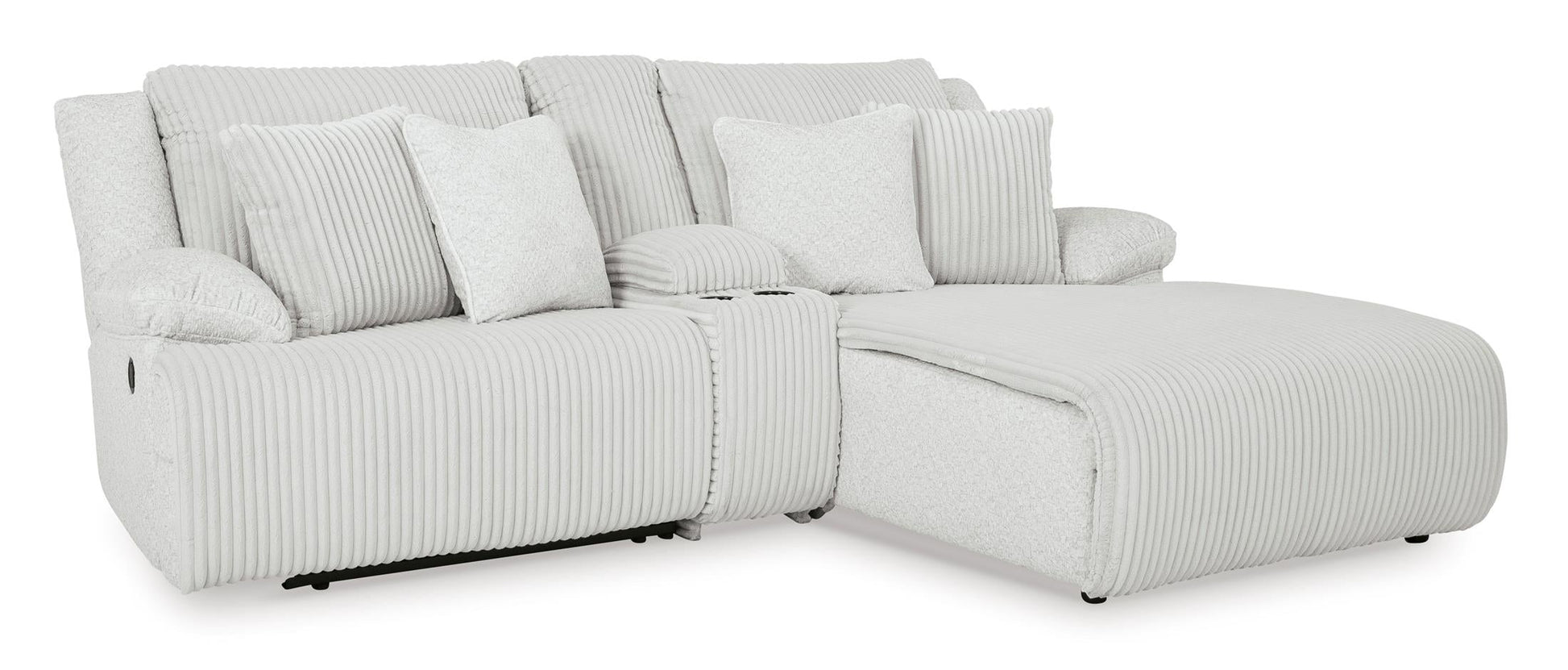 Top Tier Right Facing 3-Piece Reclining Sectional Sofa with Chaise