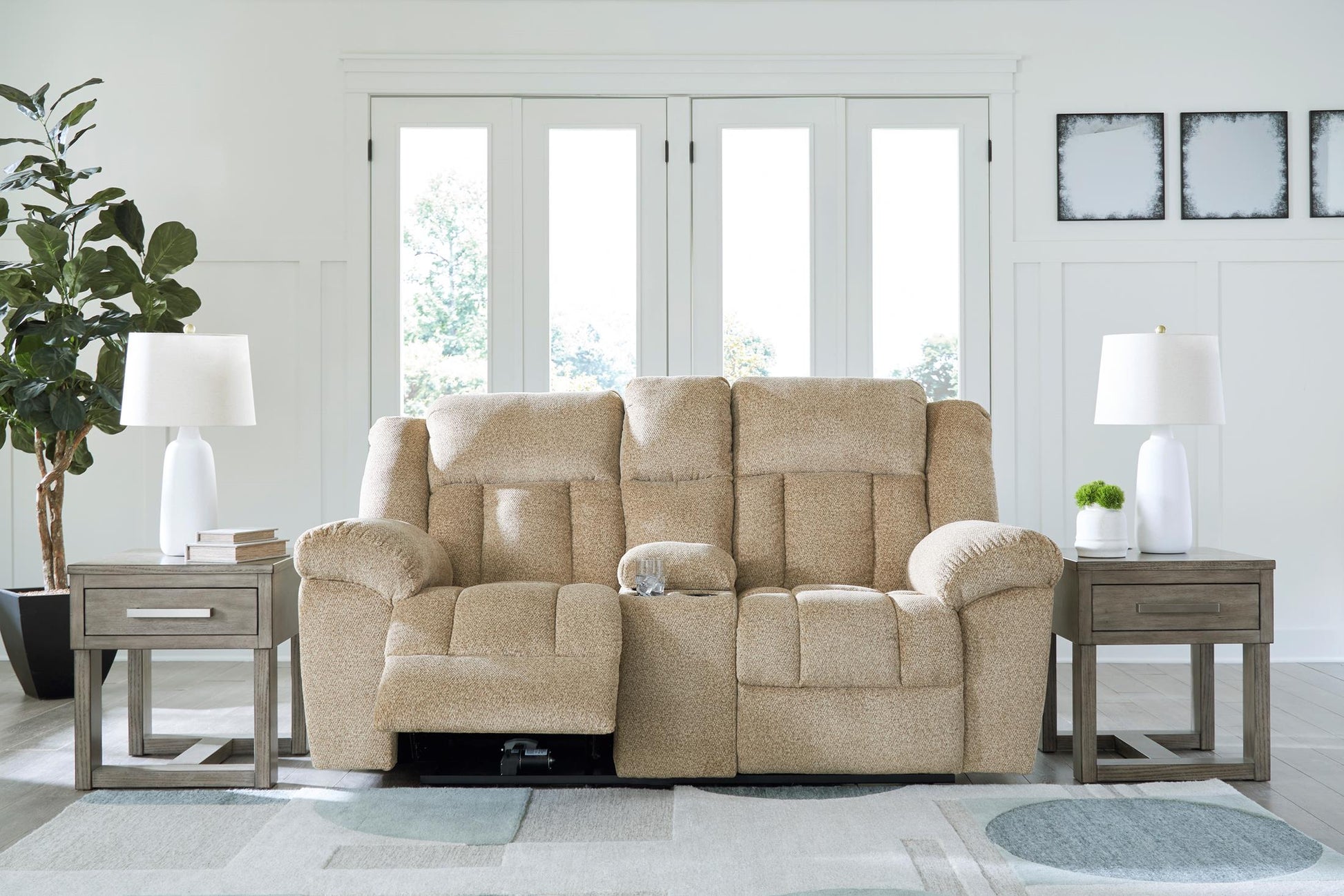 Tip-Off Power Reclining Console Loveseat