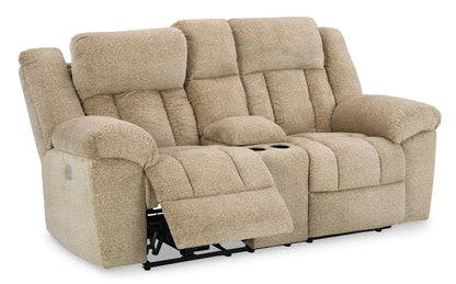 Tip-Off Power Reclining Console Loveseat